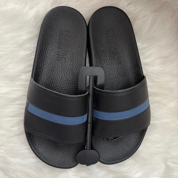 Kenneth Cole Reaction Black and Blue Slide Sandals Men’s Size 7 - Picture 2 of 6